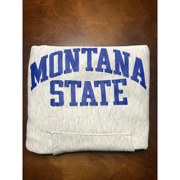 VTG 90s Montana State Champion Reverse Weave Crewneck Made in USA Size M - Picture 14 of 16